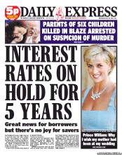 Daily Express (UK) Newspaper Front Page for 30 May 2012