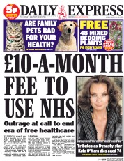 Daily Express Newspaper Front Page (UK) for 31 March 2014