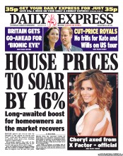 Daily Express (UK) Newspaper Front Page for 31 May 2011