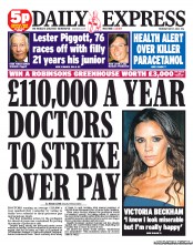 Daily Express (UK) Newspaper Front Page for 31 May 2012