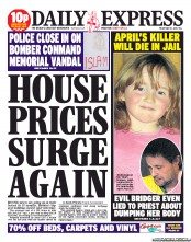 Daily Express Newspaper Front Page (UK) for 31 May 2013