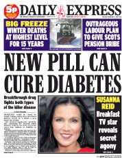 Daily Express (UK) Newspaper Front Page for 3 February 2015