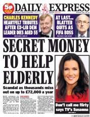 Daily Express (UK) Newspaper Front Page for 3 June 2015