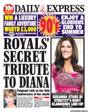 Daily Express (UK) Newspaper Front Page for 3 September 2013