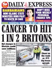 Daily Express (UK) Newspaper Front Page for 4 February 2015