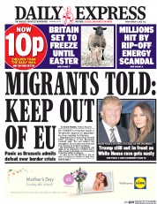 Daily Express (UK) Newspaper Front Page for 4 March 2016