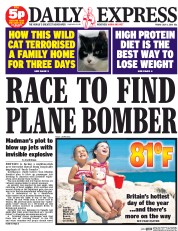 Daily Express (UK) Newspaper Front Page for 4 July 2014