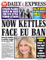 Daily Express (UK) Newspaper Front Page for 4 September 2014