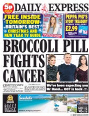 Daily Express (UK) Newspaper Front Page for 5 December 2014