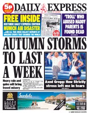 Daily Express Newspaper Front Page (UK) for 6 October 2014