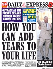Daily Express (UK) Newspaper Front Page for 6 November 2014
