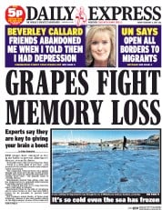 Daily Express (UK) Newspaper Front Page for 6 February 2015