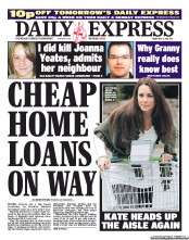 Daily Express (UK) Newspaper Front Page for 6 May 2011