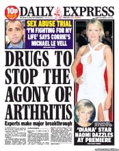 Daily Express Newspaper Front Page (UK) for 6 September 2013