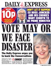 Daily Express (UK) Newspaper Front Page for 7 June 2017