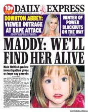 Daily Express Newspaper Front Page (UK) for 8 October 2013