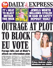 Daily Express Newspaper Front Page (UK) for 8 April 2015