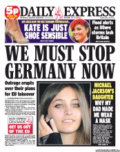 Daily Express (UK) Newspaper Front Page for 8 June 2012