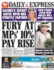 Daily Express (UK) Newspaper Front Page for 8 September 2014