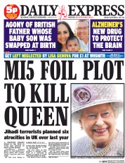 Daily Express Newspaper Front Page (UK) for 8 September 2015