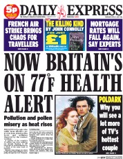 Daily Express Newspaper Front Page (UK) for 9 April 2015
