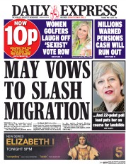 Daily Express (UK) Newspaper Front Page for 9 May 2017
