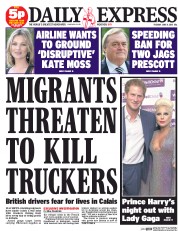 Daily Express (UK) Newspaper Front Page for 9 June 2015
