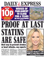 Daily Express (UK) Newspaper Front Page for 9 September 2016