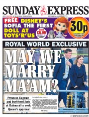 Daily Express Sunday (UK) Newspaper Front Page for 18 September 2016