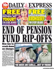 Daily Express Sunday Newspaper Front Page (UK) for 11 May 2013