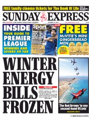 Daily Express Sunday (UK) Newspaper Front Page for 12 October 2014