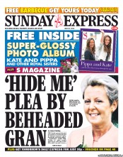 Daily Express Sunday (UK) Newspaper Front Page for 15 May 2011