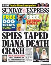 Daily Express Sunday Newspaper Front Page (UK) for 15 September 2013