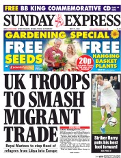 Daily Express Sunday Newspaper Front Page (UK) for 17 May 2015