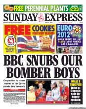 Daily Express Sunday (UK) Newspaper Front Page for 17 June 2012