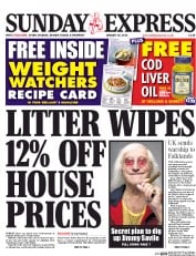 Daily Express Sunday (UK) Newspaper Front Page for 18 January 2015