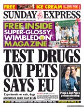 Daily Express Sunday Newspaper Front Page (UK) for 19 June 2011
