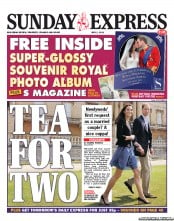 Daily Express Sunday Newspaper Front Page (UK) for 1 May 2011