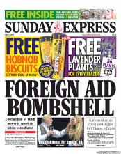 Daily Express Sunday (UK) Newspaper Front Page for 1 July 2012