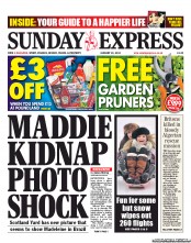 Daily Express Sunday (UK) Newspaper Front Page for 20 January 2013