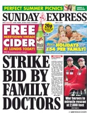 Daily Express Sunday (UK) Newspaper Front Page for 21 June 2015