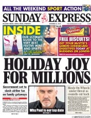 Daily Express Sunday Newspaper Front Page (UK) for 23 November 2014
