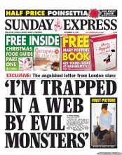 Daily Express Sunday Newspaper Front Page (UK) for 24 November 2013