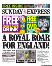 Daily Express Sunday (UK) Newspaper Front Page for 24 June 2012