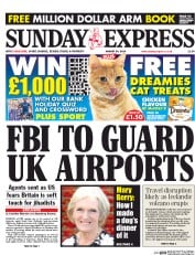 Daily Express Sunday (UK) Newspaper Front Page for 24 August 2014