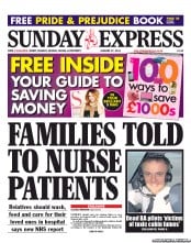 Daily Express Sunday (UK) Newspaper Front Page for 27 January 2013