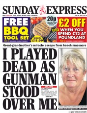 Daily Express Sunday (UK) Newspaper Front Page for 28 June 2015