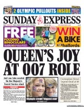 Daily Express Sunday (UK) Newspaper Front Page for 29 July 2012