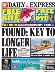 Daily Express Sunday (UK) Newspaper Front Page for 31 January 2015