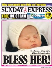 Daily Express Sunday (UK) Newspaper Front Page for 3 May 2015